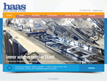 Tablet Screenshot of haas-ag.com